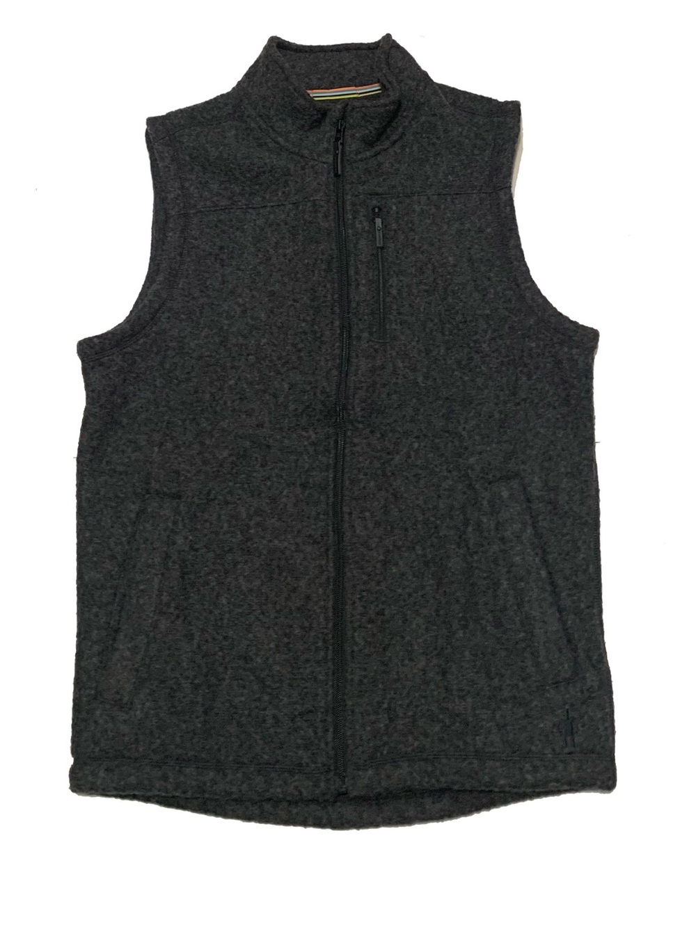 Charcoal Gray wool Zip-Up Vest